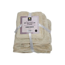 SET DE TOALLAS GOLDSUN AMERICA - 3 PIEZAS - AMARILLO