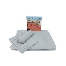 JUEGO DE SABANA AMERICANA - LISO FULL GRIS CLARO