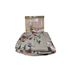 JUEGO DE SABANA CON FALDON Y CORTINAS 160X2M