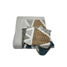 CUBRECAMA ESTAMPADO DE 3PZ 2,30CMX2,50CM 