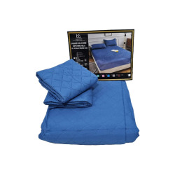 CUBRECOLCHON IMPERMEABLE HIPOALERGÉNICO - TWIN - AZUL