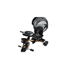 TRICICLO DE PASEO RECLINABLE  2 EN 1 NEGRO- UNISEX 